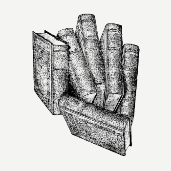 Old books drawing, stationery vintage | Free PSD - rawpixel