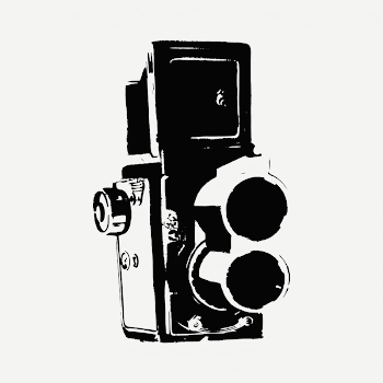 Old camera  clipart, black | Free PSD - rawpixel