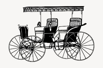 Old carriage clipart, vintage hand | Free Vector - rawpixel