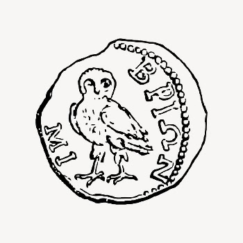 Old coin clipart, drawing illustration | Free Vector Illustration - rawpixel