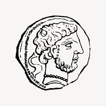 Old coin clipart, drawing illustration | Free Vector Illustration - rawpixel