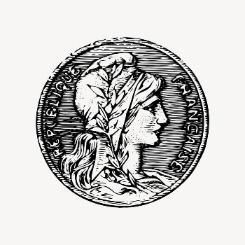 Old coin clipart, vintage illustration | Free Vector Illustration - rawpixel