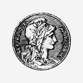 Old coin collage element, black | Free PSD Illustration - rawpixel