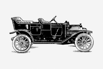 Old convertible car drawing, vehicle | Free Photo - rawpixel