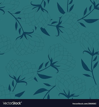Old-fashioned flowers silhouette seamless vector image