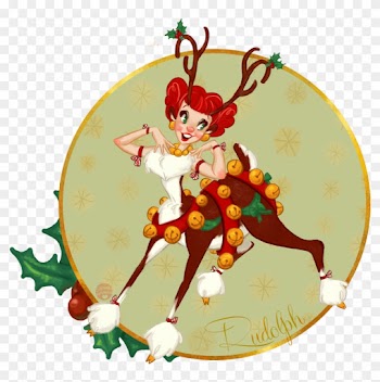Old Fashioned Santa Clipart - Girl Reindeer Centaur