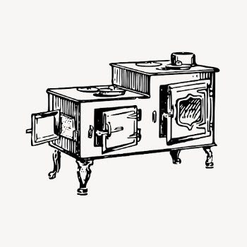 Old-fashioned stove clipart, vintage kitchen | Free Vector - rawpixel