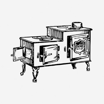 Old-fashioned stove drawing, vintage kitchen | Free Photo - rawpixel
