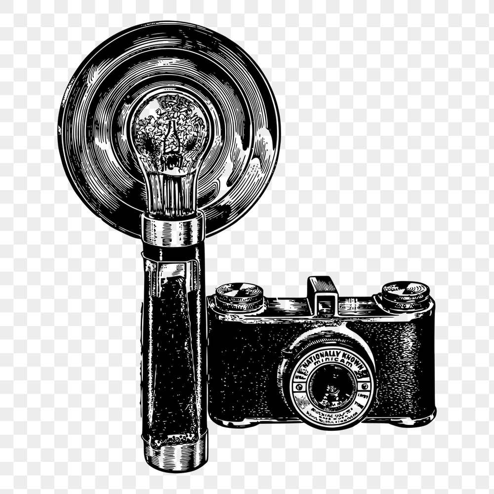 Old flash png camera sticker, | Free PNG - rawpixel
