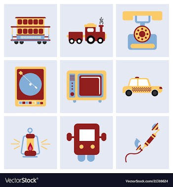 Old game entertainment devices of the 90s vector image