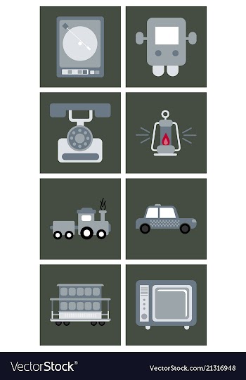 Old game entertainment devices of the 90s vector image