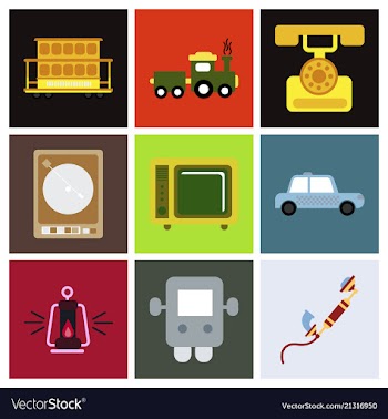 Old game entertainment devices of the 90s vector image