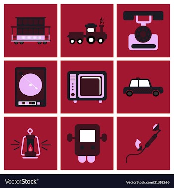 Old game entertainment devices of the 90s vector image