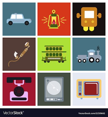 Old game entertainment devices of the 90s vector image