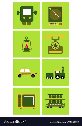 Old game entertainment devices of the 90s vector image