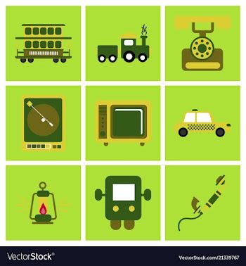Old game entertainment devices of the 90s vector image