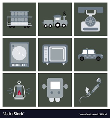Old game entertainment devices of the 90s vector image