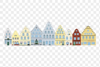 Old German town png sticker | Free PNG - rawpixel