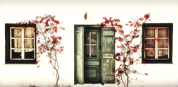 Old house with Bougainvillea flower, Spetses, Greece