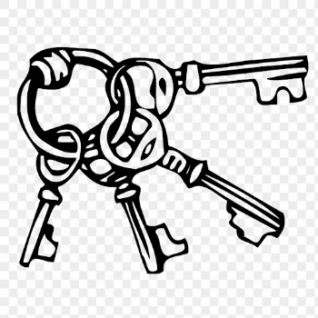 Old keys, object hand drawn | Free PNG - rawpixel