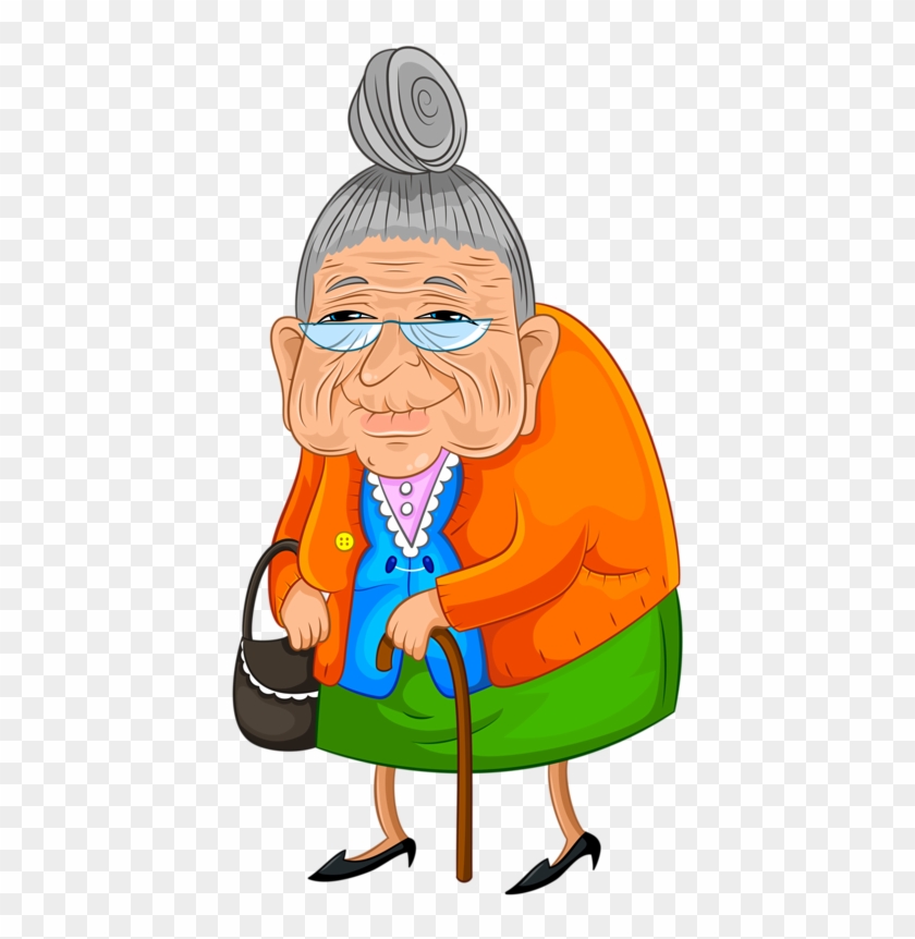 Old Lady Cartoon Clipart - Old Woman Cartoon