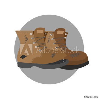 Old pair of brown shoes