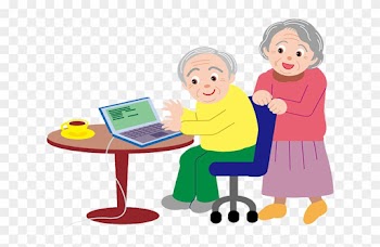 Old People Computer Clip Art