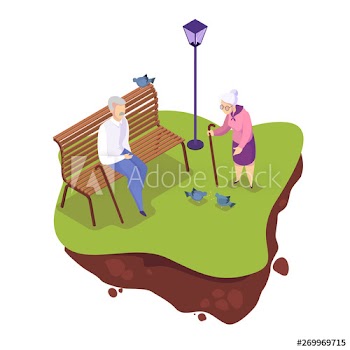 Old people in the public park
