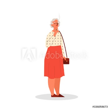 Old person smoking