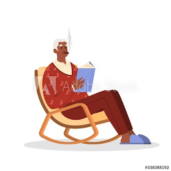 Old person smoking