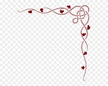Old Rose Vine Border Reversed Clip Art - Roses Clip Art Border