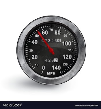 Old rusty speedo meter vector image