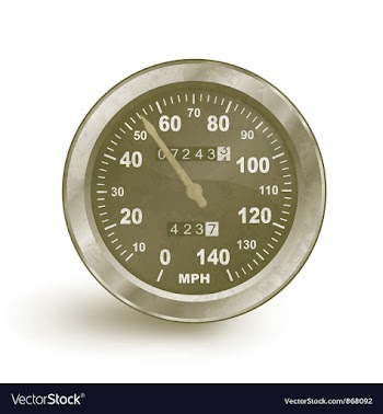 Old rusty speedo meter vector image