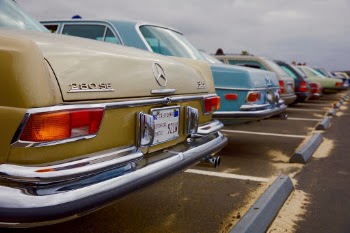 Old school 280 SL by the beach