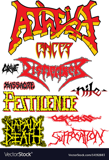  					Old school death metal vector image														