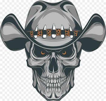 Old school (tattoo) Skull Cowboy - Cowboys and skull 