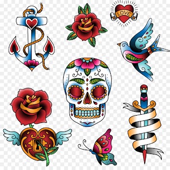 Old school (tattoo) Tattoo artist Drawing - Halloween creative elements 