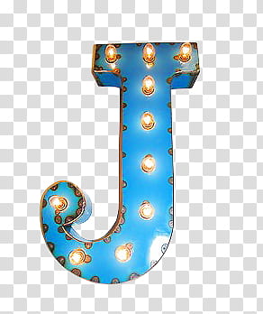 Old Sign, lighted blue J marquee light transparent background PNG clipart