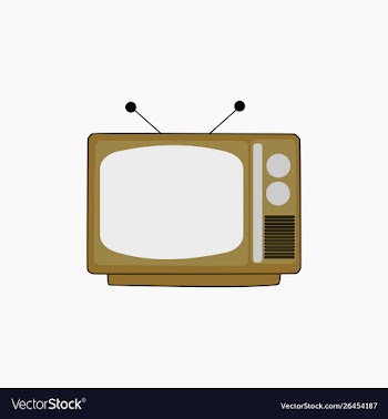 Old television vector image