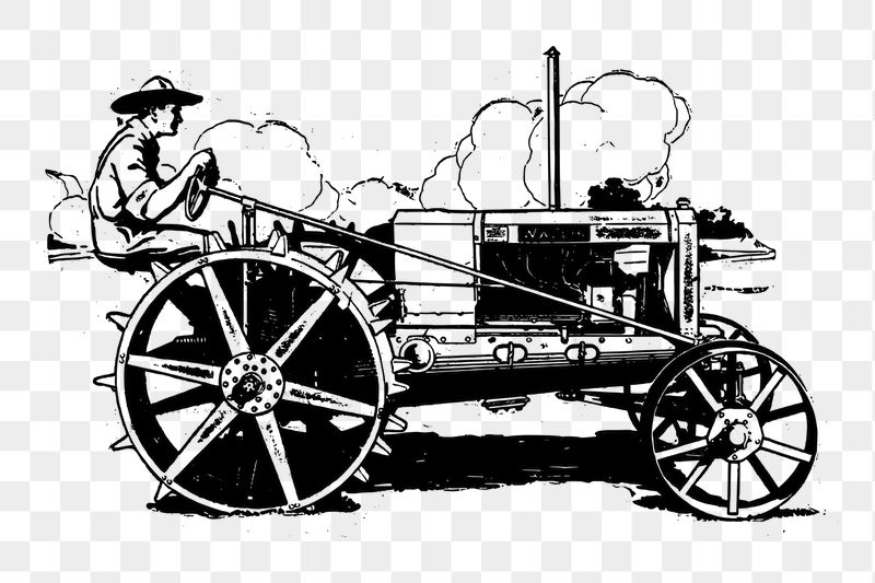 Old tractor png sticker illustration, | Free PNG - rawpixel