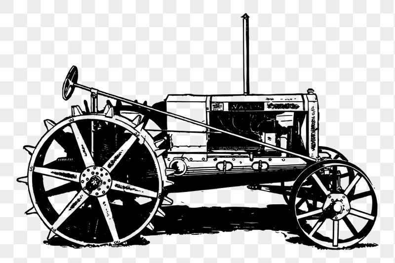 Old tractor png sticker illustration, | Free PNG - rawpixel