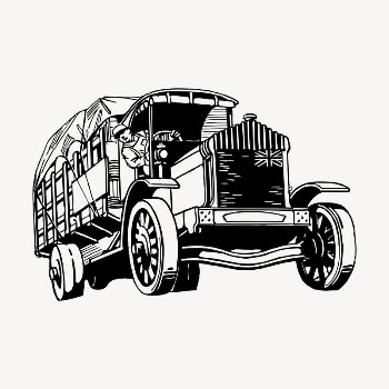 Old truck clipart, vintage hand | Free Vector - rawpixel