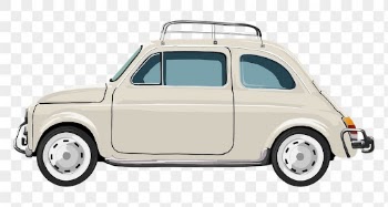 Old white car png, digital | Free PNG Sticker - rawpixel