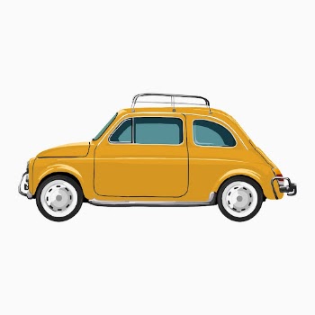 Old yellow car sticker, collage | Free PSD - rawpixel