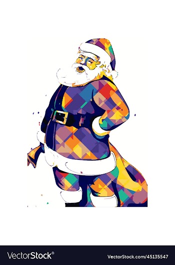 oldman christmas colorful creative design