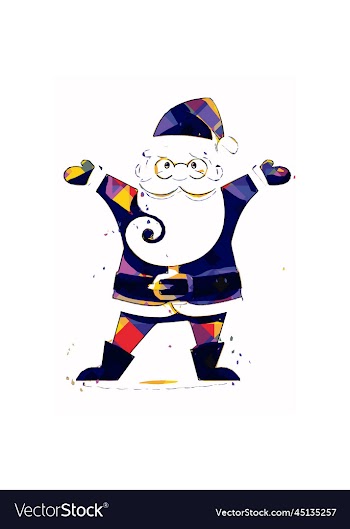 oldman santa colorful creative design
