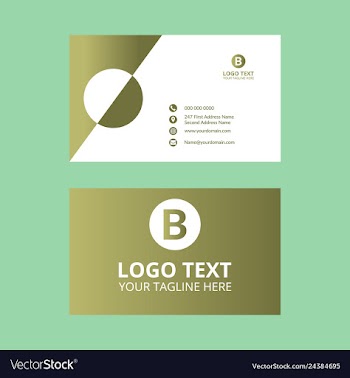 Olive awesome business card vector image