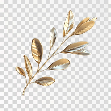 Olive branch, victory, in the form of golden, shiny ornament