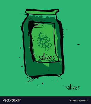 Olive jar vector image