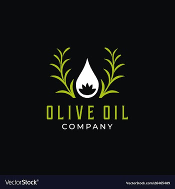Olive oil and flower logo design vector image